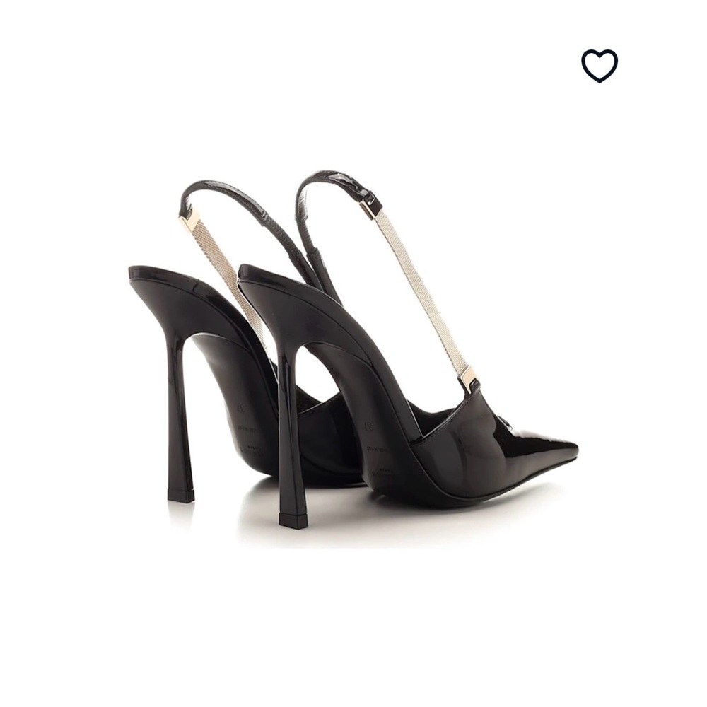 Saint Laurent Black Patent Leather Slingback Heels black 38,5 . 8,5 - Picture 13 of 13